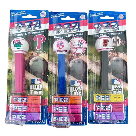 Baseball Pez Vintage MLB Dispensers Phillies Yankees Saints collectible bundle - Picture 1 of 6